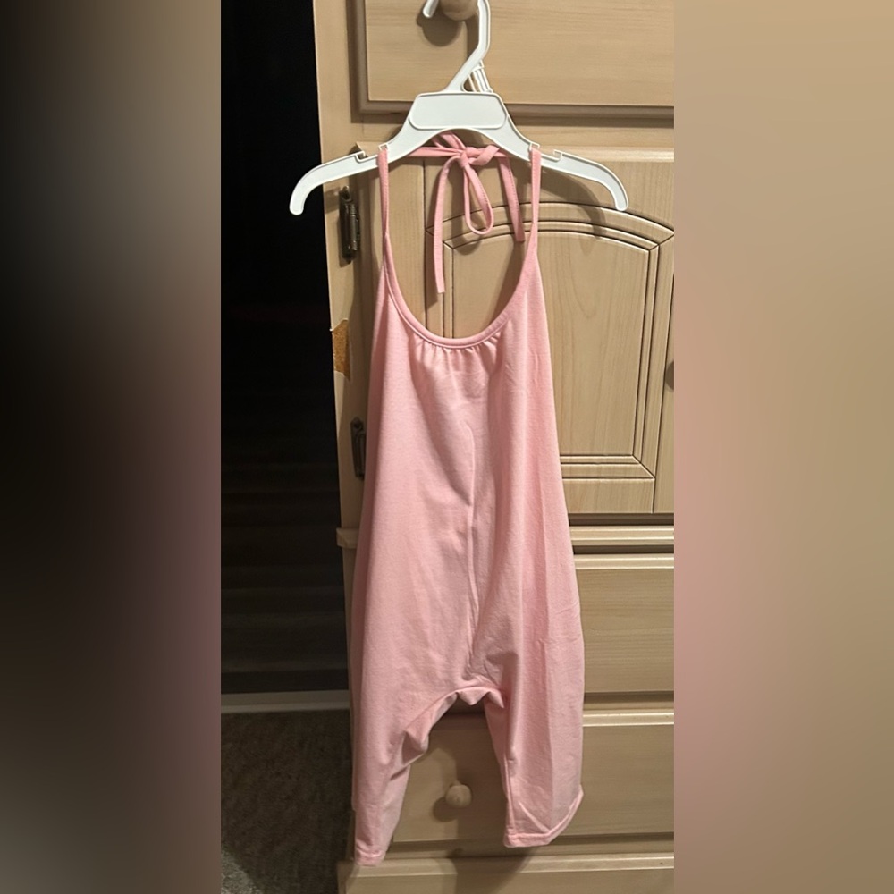 Pink Halter Jumpsuit